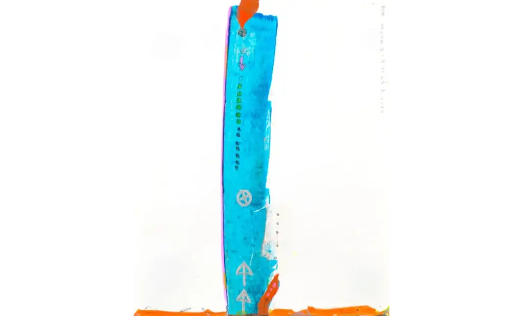Slap Stick (2), 2014, Acrylic and Mixed Media on Paper, 11 x 14 inches