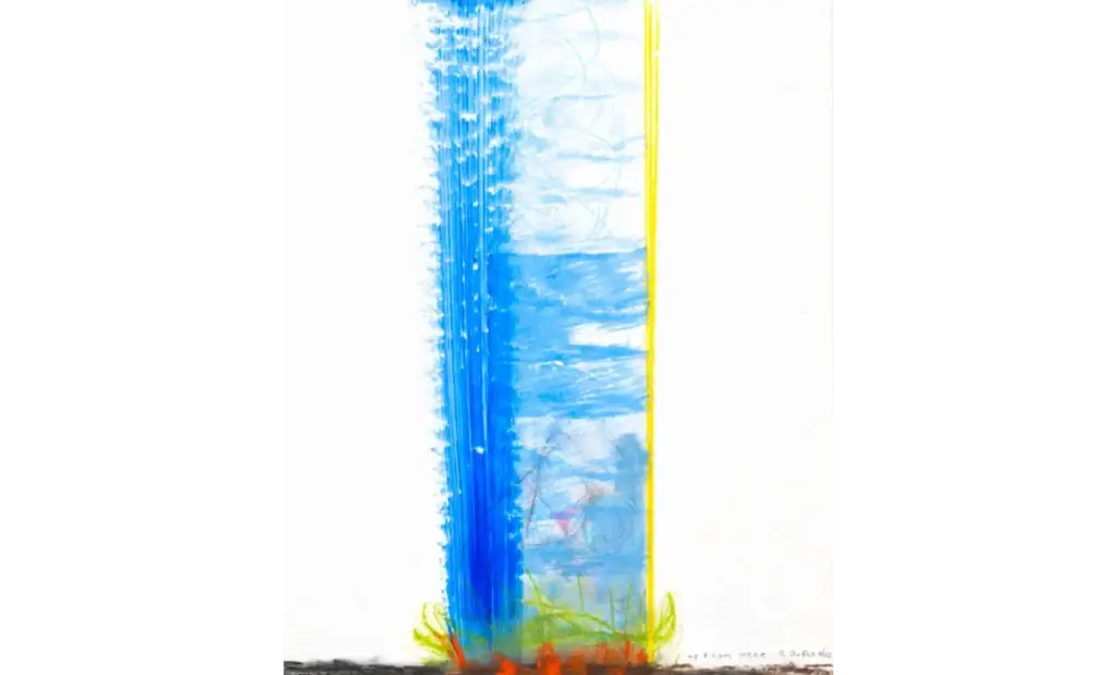 Up From Here (2), 2010, Mixed Media on Paper, 13.5 x 17 inches