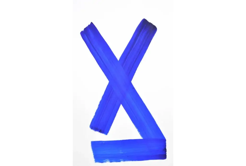 Signs and Symbols (Dark Blue) 8, 2016, Acrylic on Paper, 22 x 30 inches