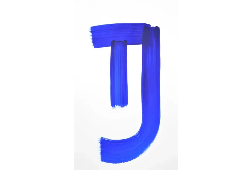 Signs and Symbols (Dark Blue) 9, 2016, Acrylic on Paper, 22 x 30 inches