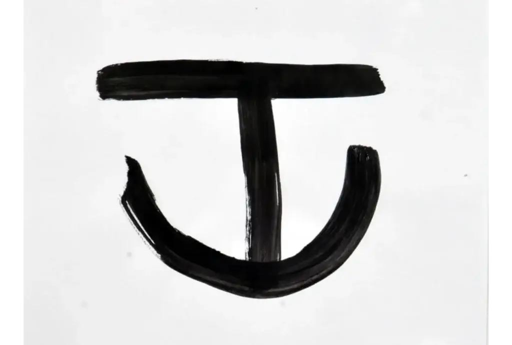 Signs and Symbols (Rome - Black) 5, 2016, Acrylic on Paper, 16.5 x 11.5 inches