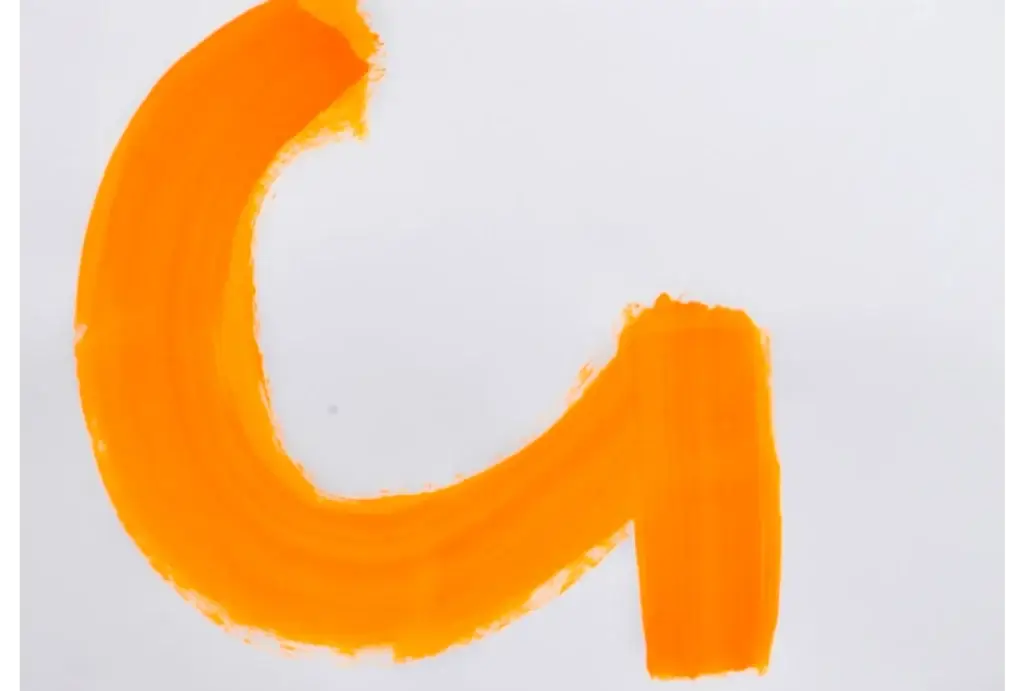Signs and Symbols (Rome - Orange) 7, 2016, Acrylic on Paper, 16.5 x 11.5 inches