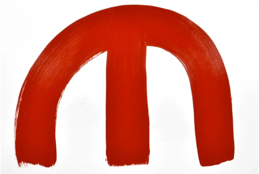 Signs and Symbols (Rome - Red) 2, 2016, Acrylic on Paper, 16.5 x 11.5 inches
