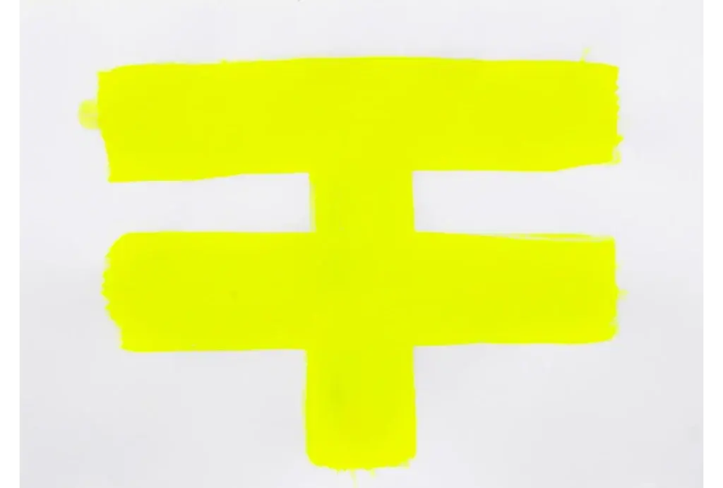 Signs and Symbols (Rome - Yellow) 3, 2016, Acrylic on Paper, 16.5 x 11.5 inches