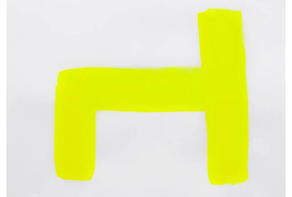 Signs and Symbols (Rome - Yellow) 6, 2016, Acrylic on Paper, 16.5 x 11.5 inches