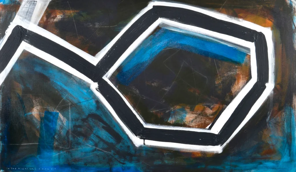 In the Night Sky, 2015, Acrylic on Canvas, 36 x 60 inches