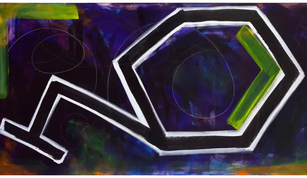 Looking Inside Me, 2019, Acrylic on Canvas, 36 x 72 inches