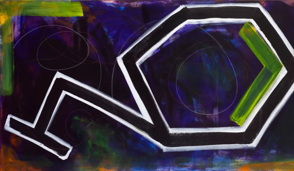 Looking Inside Me, 2019, Acrylic on Canvas, 36 x 72 inches