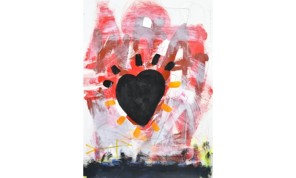 What is Love (6), 2016, Acrylic on Paper, 19.5 x 25.5 inches Copy 2