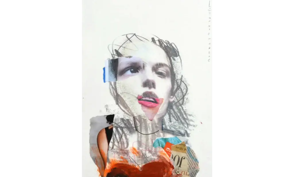Rush and Unreadied, 2015, Mixed Media and Photo Transfer on Paper, 10.5 x 14.5 inches
